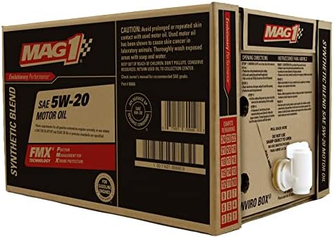 65666 Synthetic Blend SAE 5W-20 Motor Oil - 6 Gallon Enviro Box Mag 1