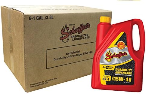 Schaeffer Manufacturing Co. 0700CK4-006 SynShield Durability Advantage Diesel Engine Oil 15W-40, 1-Gallon Bottle (Pack of 6) Schaeffer Manufacturing