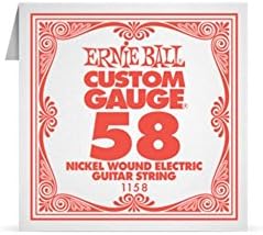 Струна для электрогитары Ernie Ball .058, никелированная сталь, с легендарным сбалансированным звуком Ernie Ball