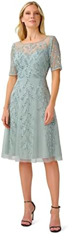 Adrianna Papell Women's Beaded Midi Dress Adrianna Papell