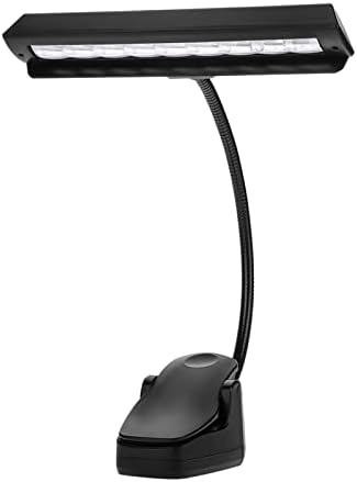 Portable Flexible 9 LEDs Clip On Music Stand Light, Adjustable Desk Lamp for Reading and Bedroom Keenso