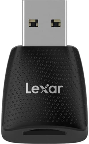 Lexar microSD Card USB 3.2 Reader, Transfer Speeds Up to 170MB/s (LRW330U-BNBNU) Lexar