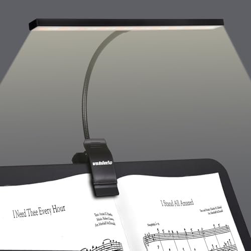 Music Stand Light,30 LED Clip-on Piano Light, Orchestra Light,4 Color & 3 Brightness, USB-C Rechargeable, Perfect for Piano,Guitar,Book Reading, Mixing Table, DJ, Craft Work Vshinic