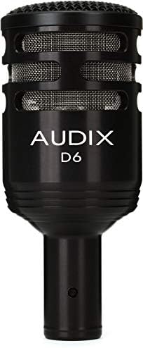 Микрофон Audix D6 для ударной барабана, кардиоидный, захват низких частот от 30Гц до 15кГц AUDIX