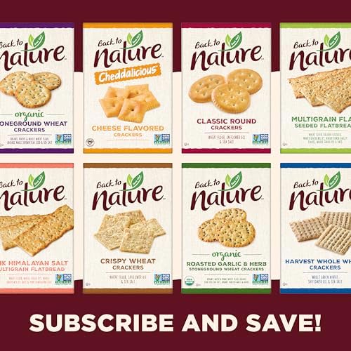 Back to Nature Multigrain Flax Seeded Flatbread Crackers - Dairy Free, Non-GMO, Made with Wheat Flour & Whole Grains, Delicious & Quality Snacks, 5.5 Ounce Back To Nature