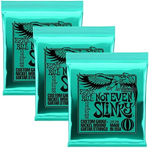 Струны для электрогитары Ernie Ball 2626 Not Even Slinky 12-56, с никелевым покрытием, комплект из 3 упаковок Ernie Ball