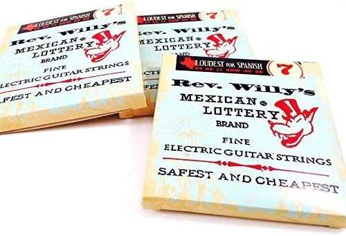 Reverend Willy's Mexican Lottery Brand Guitar Strings Electric 3 Sets 07-38 JIM DUNLOP