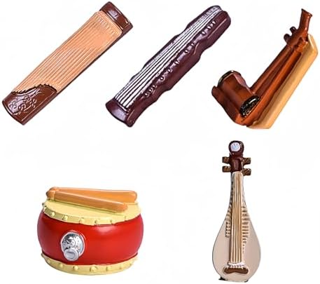 Musical Instruments Collectible Miniature Tiny Instruments for Mini House Musical Room Home Decoration (Chinese Instrument Set) Musiin