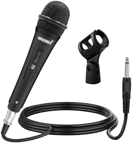 5 CORE Microphone Dynamic Vocal Handheld Mic Cardioid Unidirectional Microfono w On Off Switch + XLR Audio Cable for Singing PM 816 5 CORE