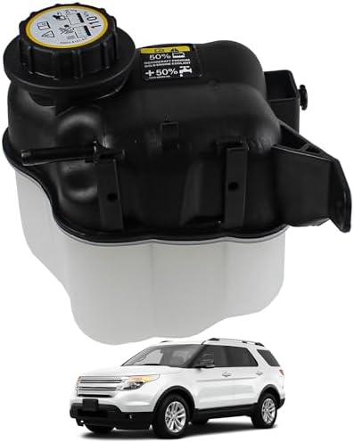 Engine Radiator Coolant Overflow Reservoir Tank With Cap Compatible With 2008-2018 Ford Explorer Police Interceptor Taurus Lincoln MKS Mercury Sable Replaces 603-364 AG1Z8A080S FO3014136 YzusGomumu