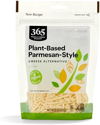 365 By Whole Foods Market, Cheese Non Dairy Parmesan Style Shreds, 5 Ounce 365 by Whole Foods Market