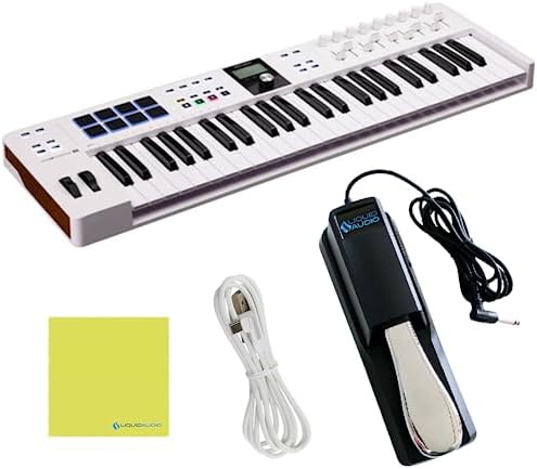 MIDI-клавиатура Arturia KeyLab Essential MK3 49 клавиш с педалью удержания, USB-кабелем и полировочной тряпкой Liquid Audio