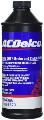 ACDelco 798696 GM Original Equipment 10-4086 DOT 4 Hydraulic Brake and Clutch Fluid - 16 oz ACDelco