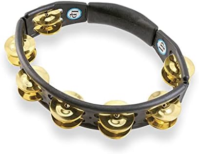 LP170 Cyclops, Brass Jingles, Black, Hand Held Tambourine Latin Percussion