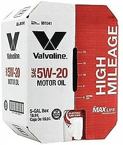 Моторное масло 5W-20 MaxLife High Mileage - 5 Галлонов, Упаковка для Мастеров, 1 Упаковка Valvoline