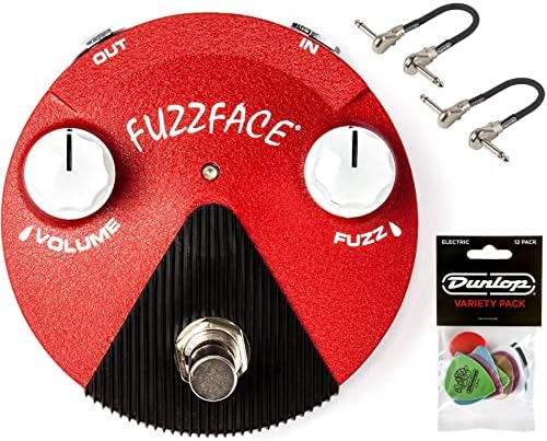 Комплект Briskdrop Dunlop FFM6 Band of Gypsys Fuzz Face Mini с 2 MXR патч-кабелями и набором медиаторов Dunlop Briskdrop