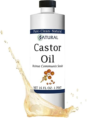 Zatural Castor Oil Organically Grown 100% Pure Cold Pressed Castor Oil Hexane Free Hair Growth Eylash Serum and Eybrows or Body Wraps and Detox (16oz) Zatural