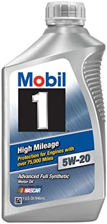 Mobil 1 (120455-6PK) High Mileage 5W-20 Motor Oil - 1 Quart, (Pack of 6) Mobil