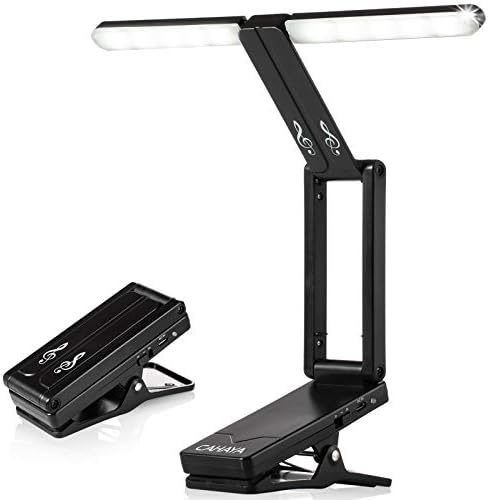 CAHAYA Music Stand Light Clip on Rechargeable with USB Book Lamp Foldable for Piano Guitar Player Keyboard Orchestra CY0240 CAHAYA