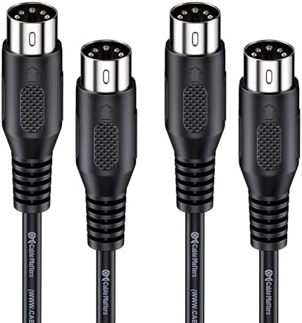 Набор из 2-х MIDI-кабелей 5 Pin DIN от Cable Matters, 3 фута, для контроллеров и синтезаторов Cable Matters