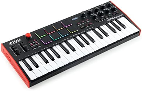 Akai Professional MPK Mini Plus - USB MIDI контроллер с 37 мини-клавишами, 8 MPC Pads и секвенсором Akai Professional