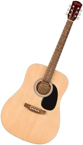 Fender FA-25 Dreadnought Acoustic Guitar, Beginner Guitar, with 2-Year Warranty, Includes Free Lessons, Natural Fender