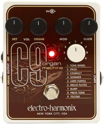 Электрогитарный педаль Electro-Harmonix C9 Organ Machine с 9 предустановками, контроль уровня атаки и модуляции Electro-Harmonix