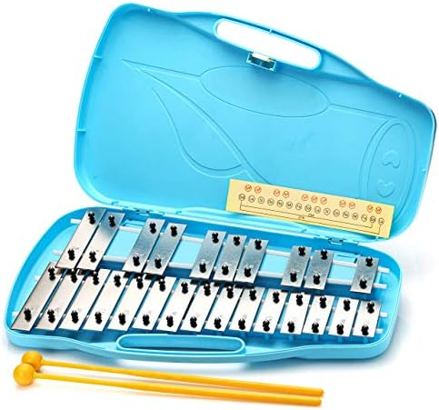 25note Glockenspiel, Xylophone for Kids and Adult Purcussion Instrument [Made in KOREA] (Blue-Piano) MYEONGCHANG