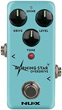 NUX Morning Star Guitar Overdrive Effect Pedal Blues-break Overdrive with an extra Treble touch option,True Bypass or Buffer Bypass Nux