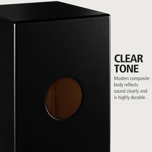 Meinl Percussion Headliner Cajon Box Drum with Snare and Bass Tone for Acoustic Music — NOT Made in China — Ash Wood, Play with Your Hands, 2-Year Warranty (MCAJ100BK-CBF) Meinl Percussion