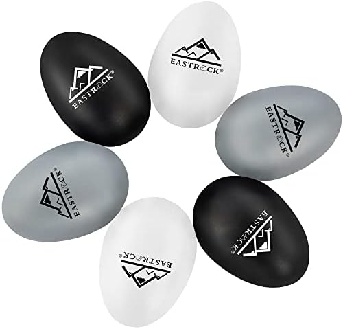 EastRock Egg Shakers Set 6 PCS Hand Percussion Shakers Musical Maracas Percussion Instruments EASTROCK