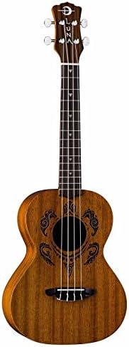 Luna Guitars Honu Tribal Turtle Tenor Ukulele Satin Natural, Tenor Luna