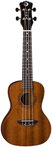 Luna Vintage Mahogany Concert Ukulele Pack with Tuner and Bag Luna