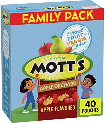 Mott's Fruit Flavored Snacks, Apple Orchard, Gluten Free Snack, Value Pack, 22 Ct, 17.6 oz Mott's