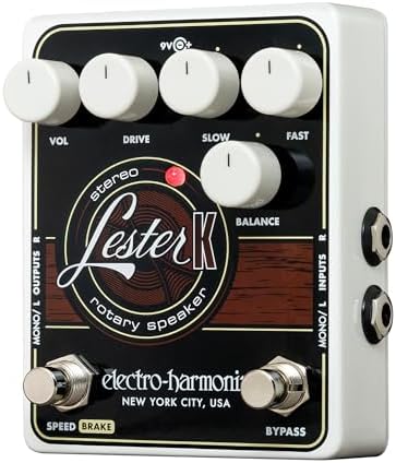 Эмулятор ротативного динамика Electro-Harmonix Lester K, стерео/моно, регулируемый овердрайв и скорость Electro-Harmonix