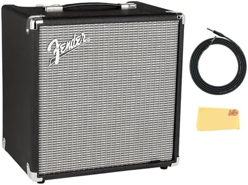 Комбоусилитель для бас-гитары Fender Rumble 25, 25 Вт, в комплекте кабель и полировочная салфетка Fender