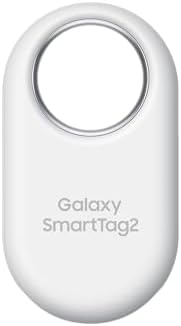 SAMSUNG SmartTag2 (2023) Bluetooth + UWB, IP67 Water and Dust Resistant, Findable via App, 1.5 Year Battery Life - White Samsung