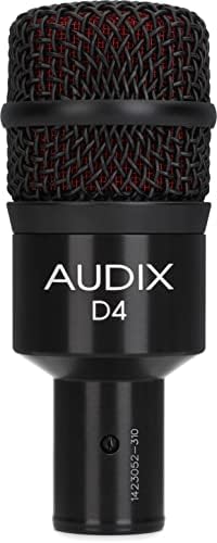 Динамический инструментальный микрофон Audix D4 с гиперкардиоидной характеристикой, для ударных и низкочастотных инструментов AUDIX