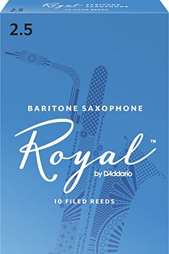 D'Addario Royal дудочные язычки для баритон-саксофона, прочный профиль, идеальны для классики и джаза, крепость 2.5 D'Addario