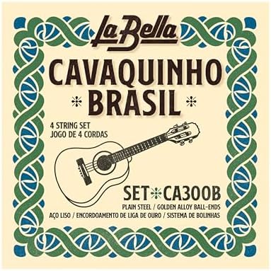 La Bella CA300B CAVAQUINHO – Бразильские струны для гитары, 4 шт., настройка D3, G3, B3, D4, из нержавеющей стали и золотого сплава La Bella