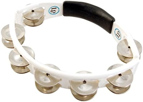 LP152 Cyclops, Steel Jingles, White, Hand Held Tambourine Latin Percussion