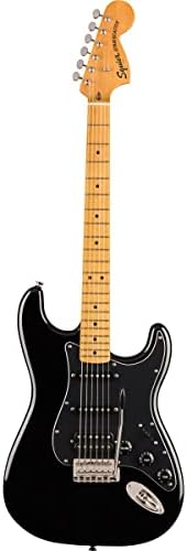 Squier Classic Vibe 70s Stratocaster Electric Guitar, with 2-Year Warranty, Black, Maple Fingerboard Fender