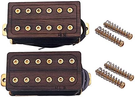 Alnicov Guitar Pickup，50 52mm，6 String Electric Guitar Humbucker Pickups，Rosewood With Screws，for Guitar Parts Accessories Alnicov