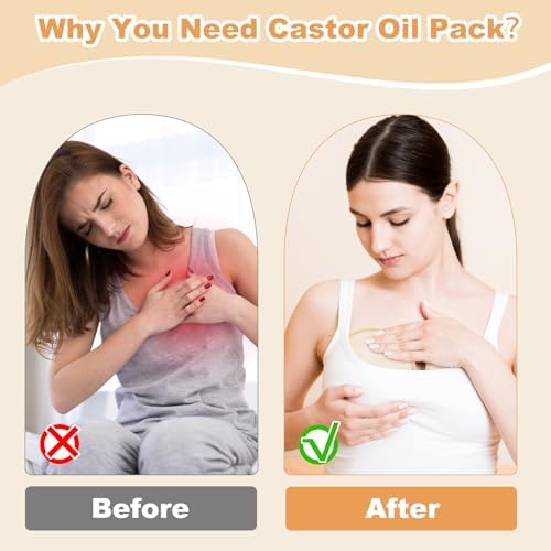 Castor Oil Pack Wrap for Ankle, 2Pcs Adjustable Ankle Castor Oil Pack,Reusable Castor Oil Pack Wrap for Feet, Castor Oil Compress Wrap for Ankle Support Plantar Fasciitis Relief (Oil Not Included) Pinsit