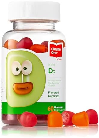 Zahler - Chapter One Vitamin D 3 1000 IU Gummies (60 Flavored Gummies) - Certified Kosher Chewable Vitamin D3 Gummies for Kids & Adults - VIT D3 Supplements - Made in USA Vitamin D Gummies Zahler