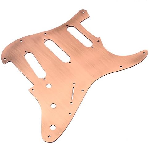 Alnicov SSS 11 Hole Strat Metal Guitar Pickguard,Aluminum Scrach Plate for USA/Mexican Standard Strat Modern Style Guitar Alnicov