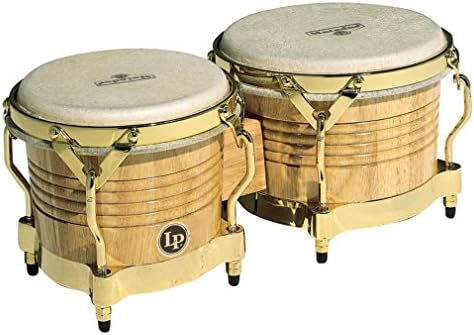 Бонго Latin Percussion M201-ABW, изготовленные из тикового дерева, диаметры 18,4 см и 21,9 см, натуральные кожи Latin Percussion