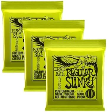 Ernie Ball 2221 Nickel Regular Slinky Electric Guitar Strings 3 Pack Ernie Ball