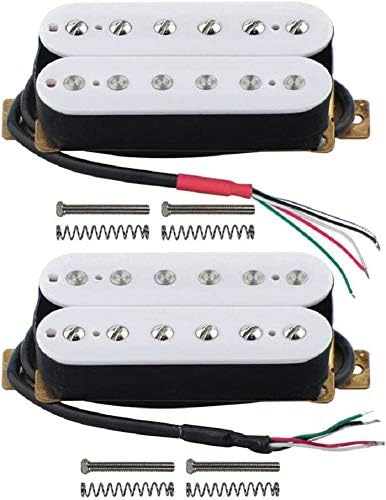 Electric Guitar Humbucker Pickups Double Coil Guitar Bridge Pickup & Neck Pickups Set - White N / A