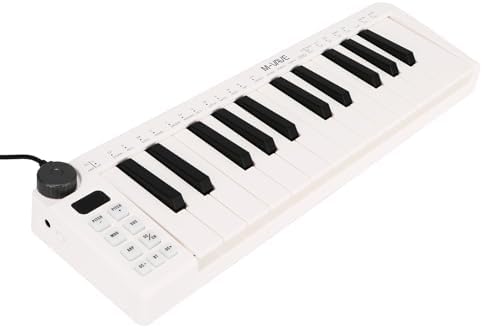 USB MIDI клавиатура M-VAVE на 25 клавиш, Bluetooth, чувствительные к давлению, для Mac и PC, назначаемые управляющие элементы M-VAVE